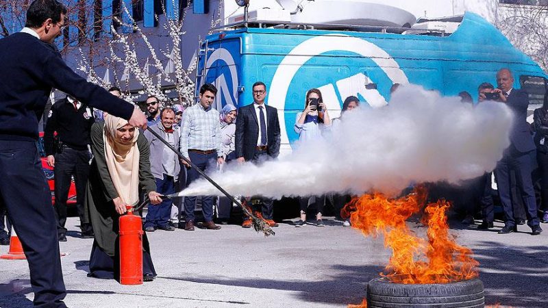 AA’da yangın eğitimi ve tatbikatı